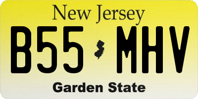 NJ license plate B55MHV