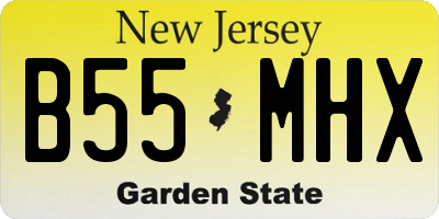 NJ license plate B55MHX