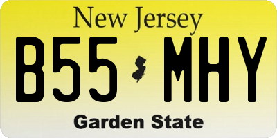 NJ license plate B55MHY