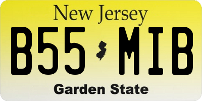 NJ license plate B55MIB