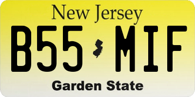 NJ license plate B55MIF
