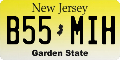 NJ license plate B55MIH