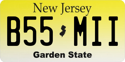 NJ license plate B55MII