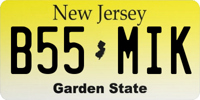 NJ license plate B55MIK