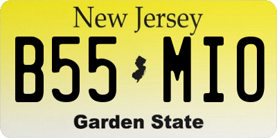 NJ license plate B55MIO