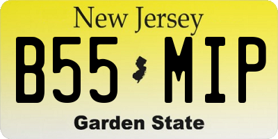 NJ license plate B55MIP