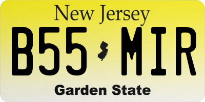 NJ license plate B55MIR