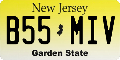 NJ license plate B55MIV