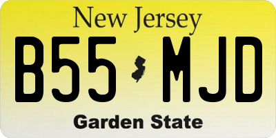 NJ license plate B55MJD