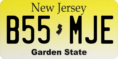NJ license plate B55MJE