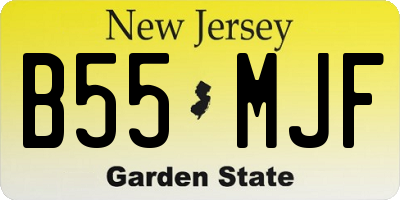 NJ license plate B55MJF