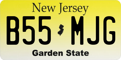 NJ license plate B55MJG