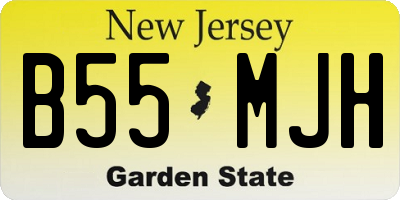NJ license plate B55MJH