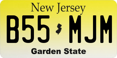 NJ license plate B55MJM