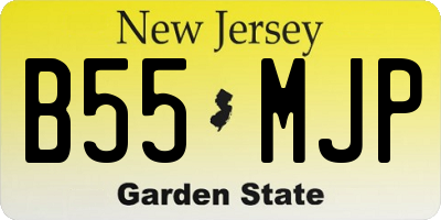 NJ license plate B55MJP