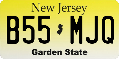 NJ license plate B55MJQ