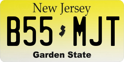 NJ license plate B55MJT