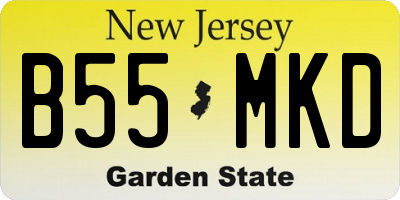 NJ license plate B55MKD