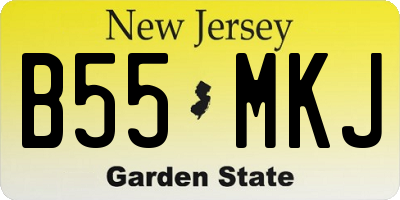 NJ license plate B55MKJ