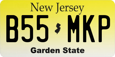 NJ license plate B55MKP