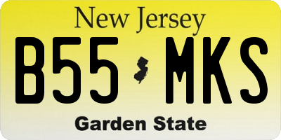 NJ license plate B55MKS