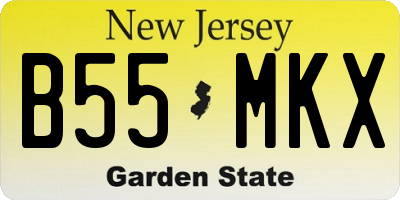 NJ license plate B55MKX
