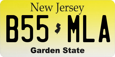 NJ license plate B55MLA