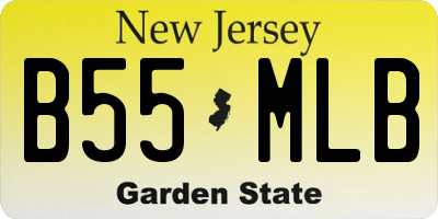 NJ license plate B55MLB