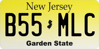 NJ license plate B55MLC