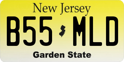 NJ license plate B55MLD