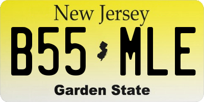 NJ license plate B55MLE