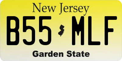 NJ license plate B55MLF