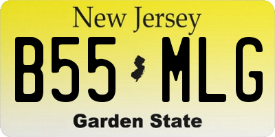 NJ license plate B55MLG