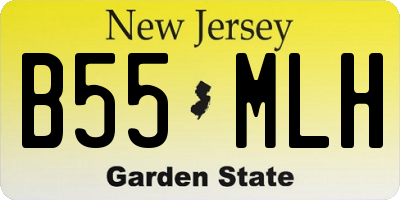 NJ license plate B55MLH