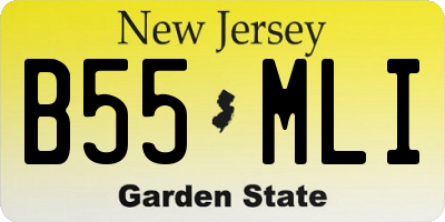 NJ license plate B55MLI