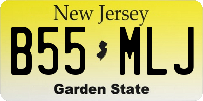 NJ license plate B55MLJ