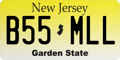 NJ license plate B55MLL