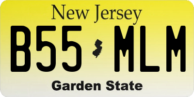 NJ license plate B55MLM