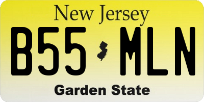 NJ license plate B55MLN