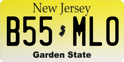NJ license plate B55MLO