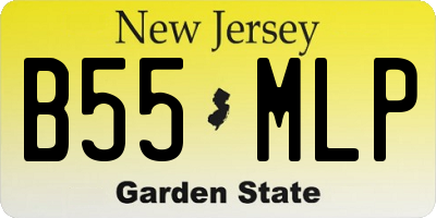 NJ license plate B55MLP