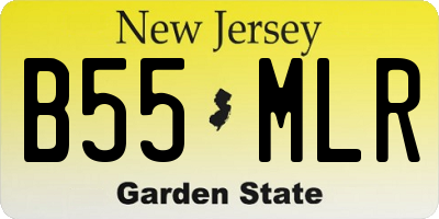 NJ license plate B55MLR