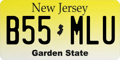 NJ license plate B55MLU