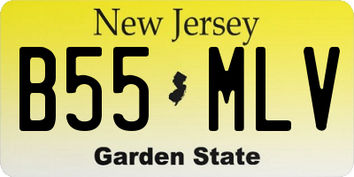 NJ license plate B55MLV