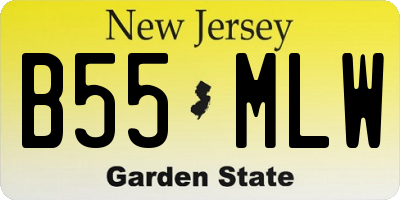 NJ license plate B55MLW