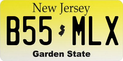 NJ license plate B55MLX