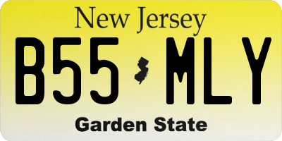 NJ license plate B55MLY