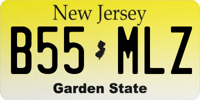 NJ license plate B55MLZ