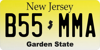 NJ license plate B55MMA