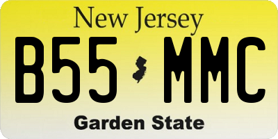 NJ license plate B55MMC